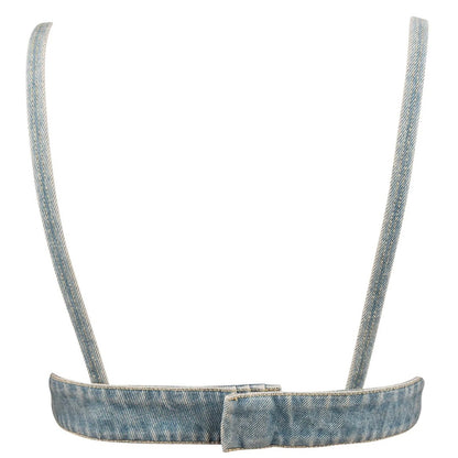 Prada Blue Denim Bralette Top (IT42)