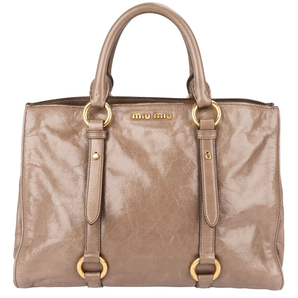 Miu Miu Vitello Lux
Leather Tote Handbag