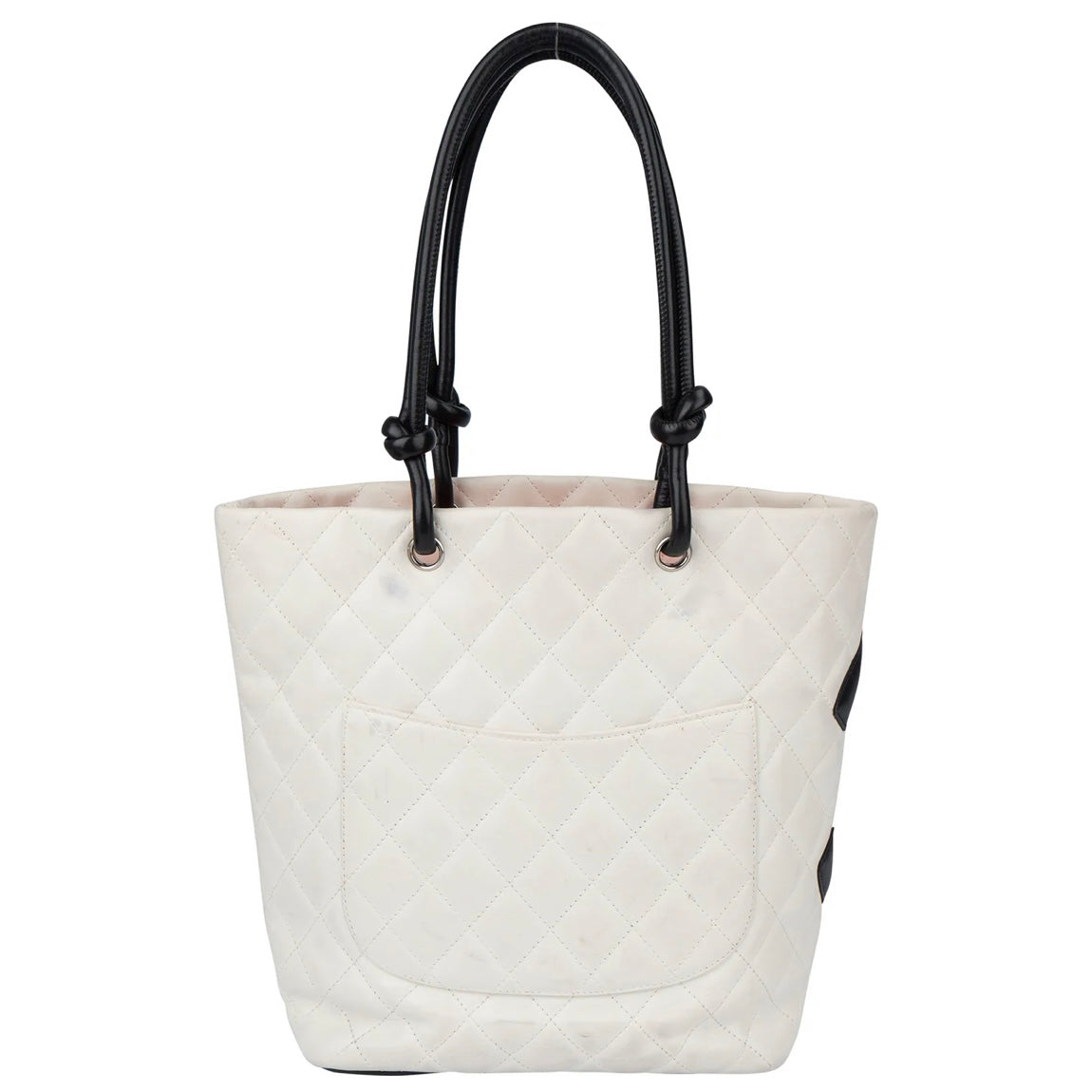 Chanel Quilted Bicolor Lambskin Cambon Handbag