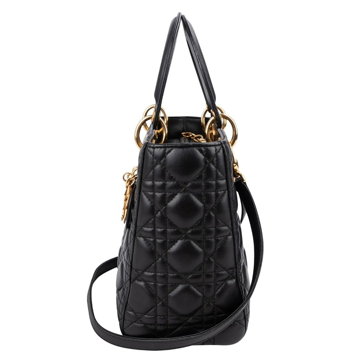 Christian Dior Quilted Lambskin Lady Dior Handbag