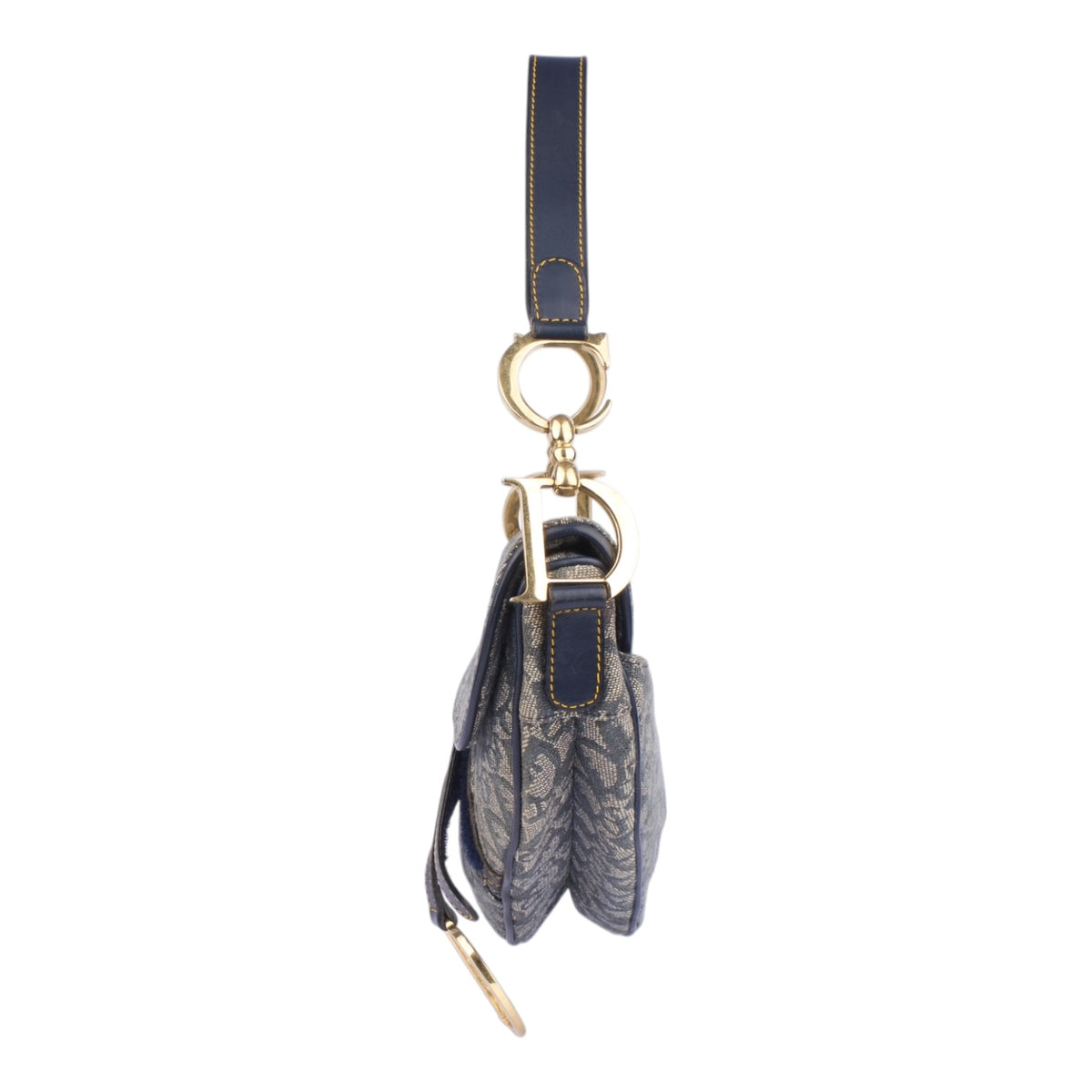 Christian Dior Monogram Oblique Denim Saddle Shoulder Bag