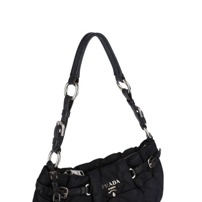 Prada Black Nylon Puffer Shoulder Bag