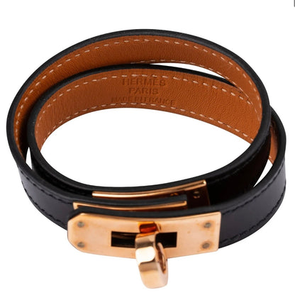 Hermès Leather Kelly Double Tour Bracelet