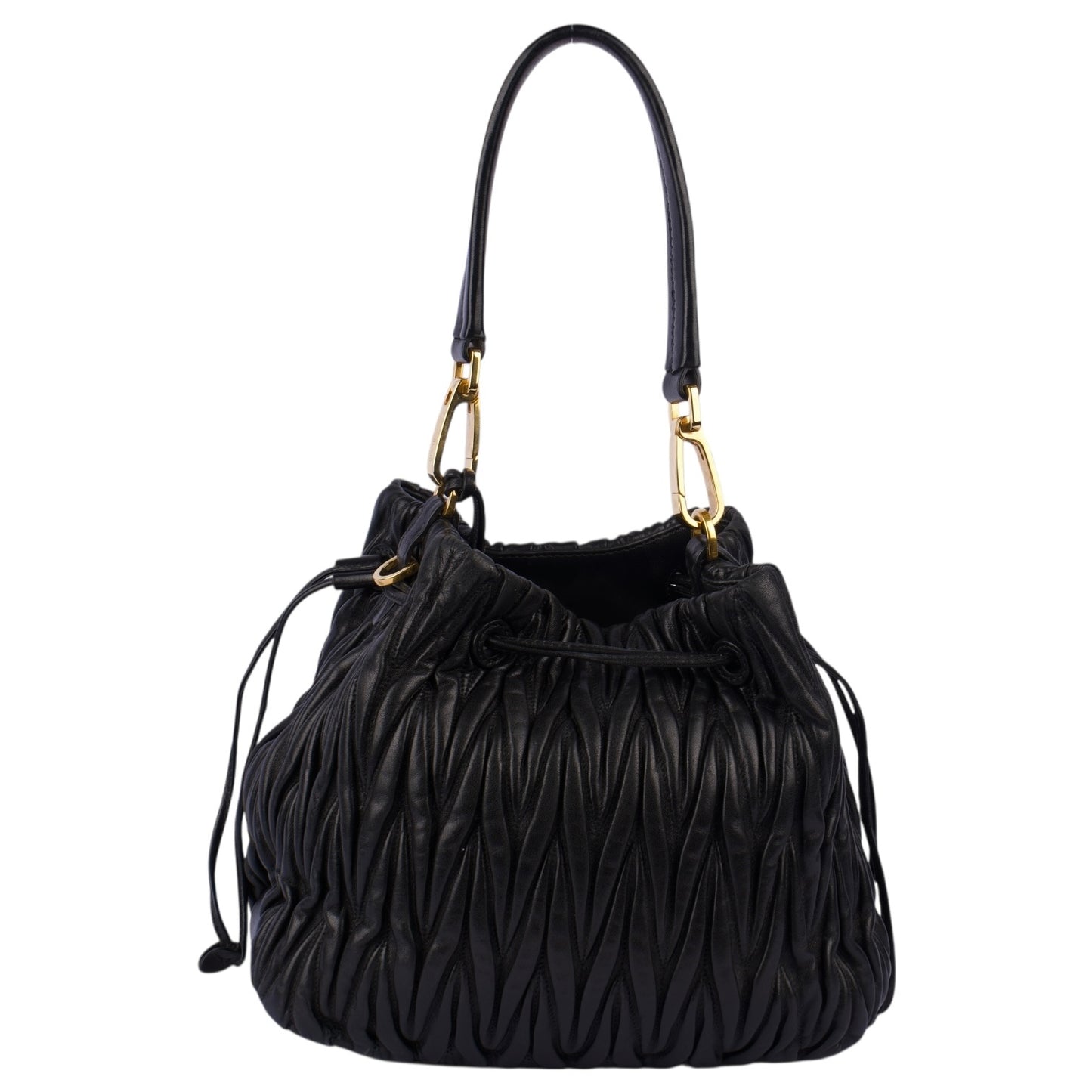 Miu Miu Quilted Leather Bucket Bag