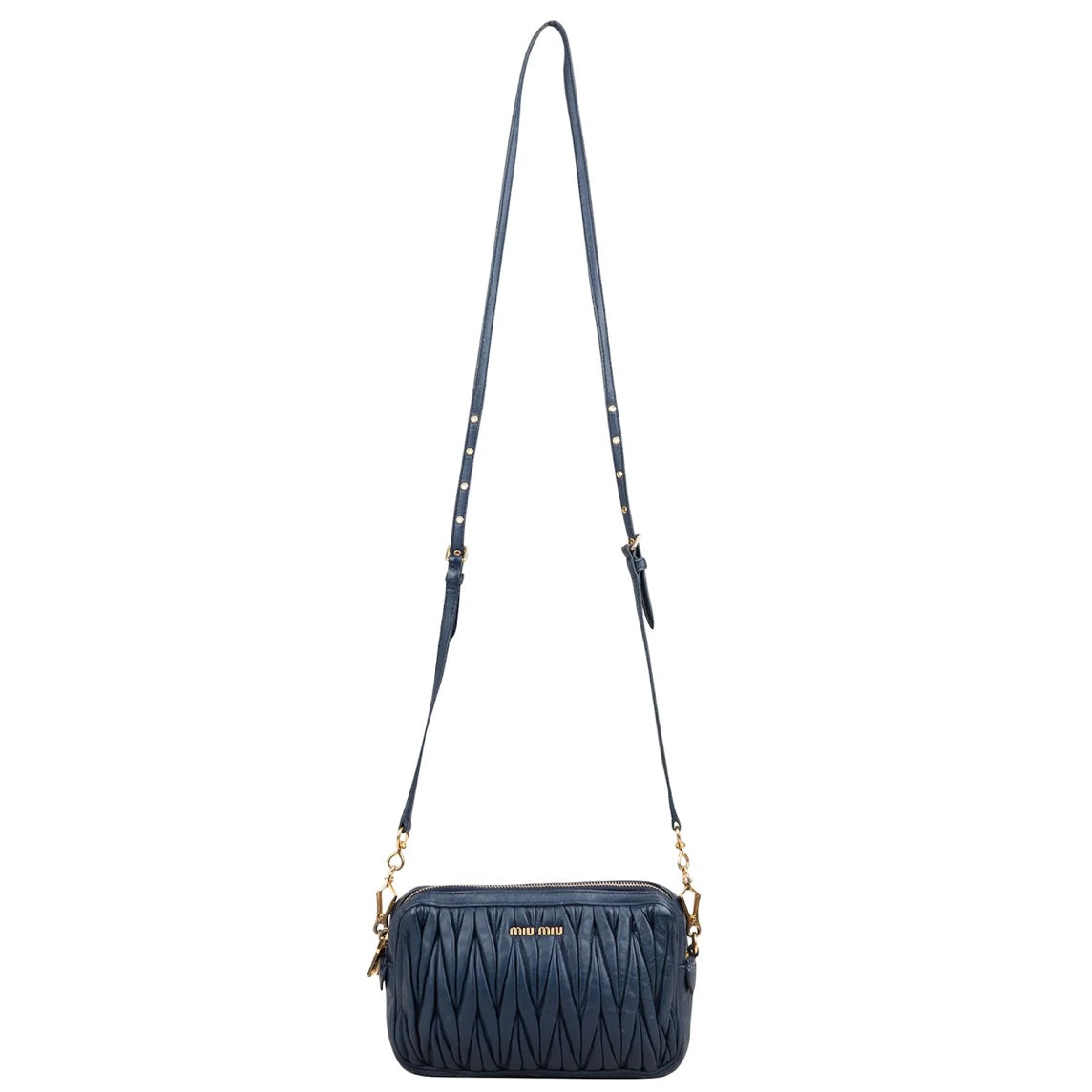 Miu Miu Matelassé Leather Camera Crossbody Bag