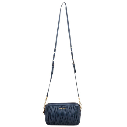 Miu Miu Matelassé Leather Camera Crossbody Bag