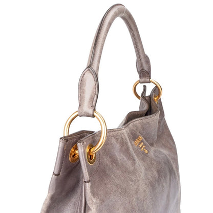 Prada Fumo Leather Vitello Handbag