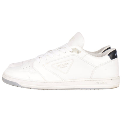 Prada White Downtown Leather Sneaker