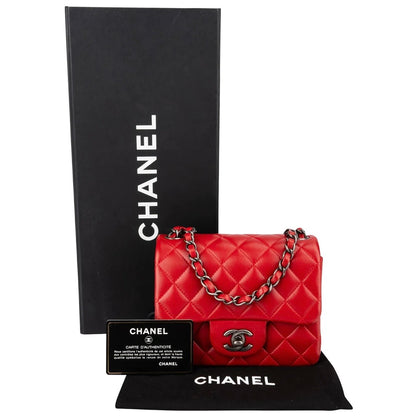 Chanel Quilted Lambskin Mini Rectangular Single
Flap Crossbody Bag