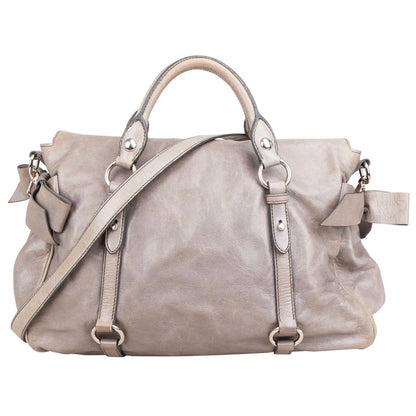Miu Miu Vitello Lux Leather Bow Handbag