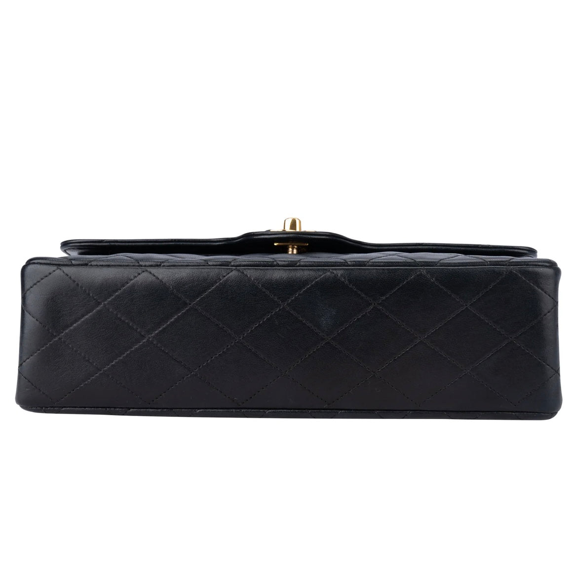 Chanel Quilted Lambskin 24K Gold Double Flap Crossbody Bag