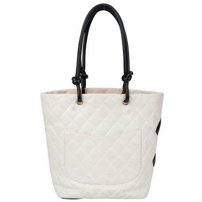 Chanel Quilted Bicolor Lambskin Cambon Handbag