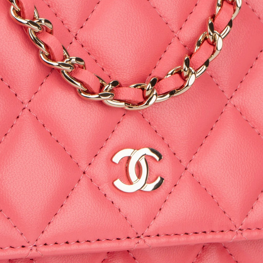Chanel Quilted Lambskin Wallet On Chain Crossbody Bag