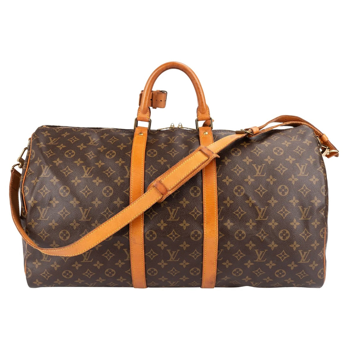 Louis Vuitton Monogram Canvas Keepall 55 Bandoulière Travel Bag