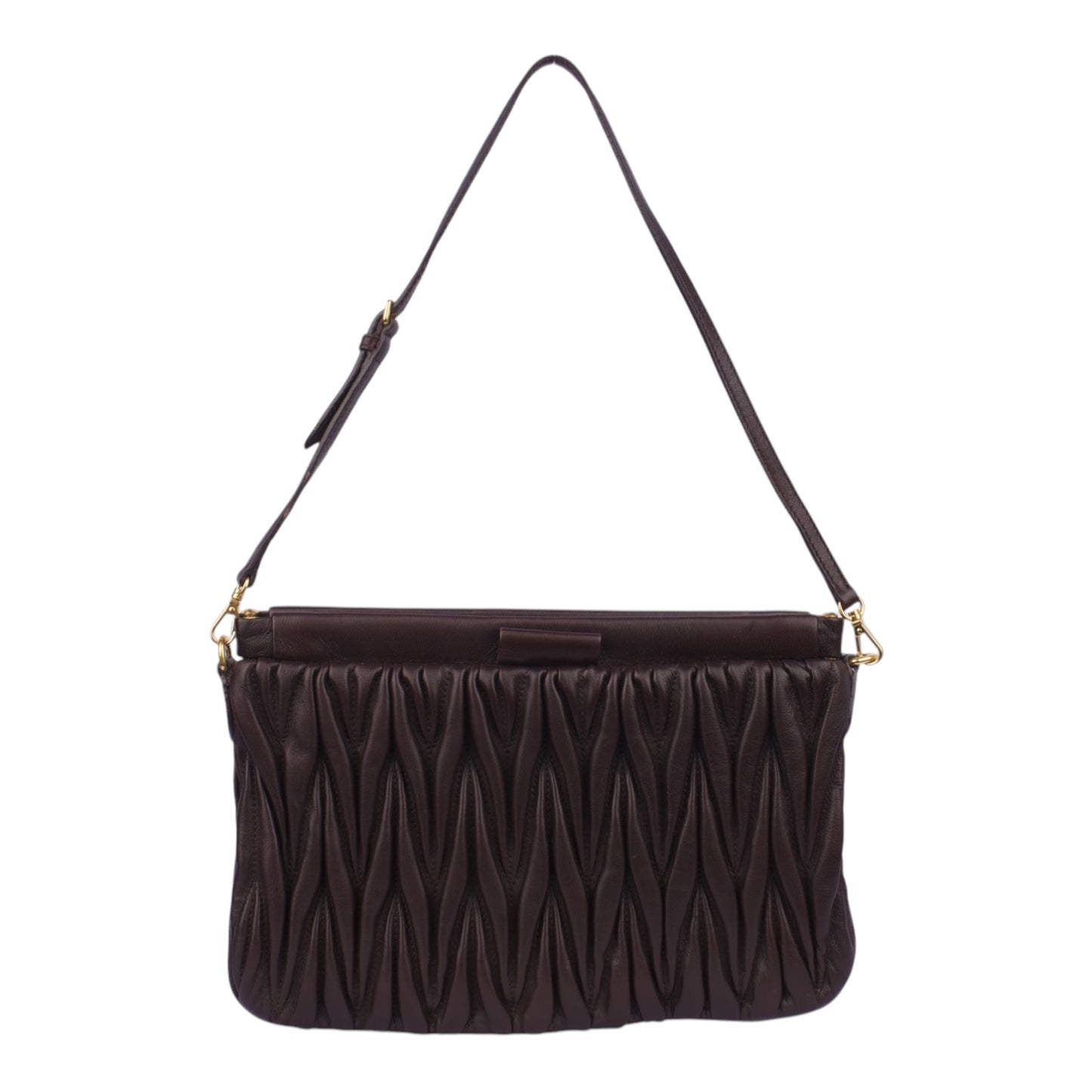 Miu Miu Quilted Leather Pochette Shoulder Bag