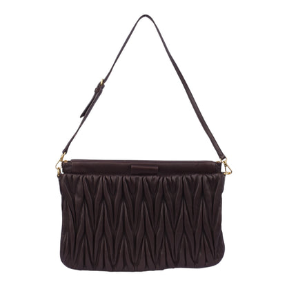 Miu Miu Quilted Leather Pochette Shoulder Bag