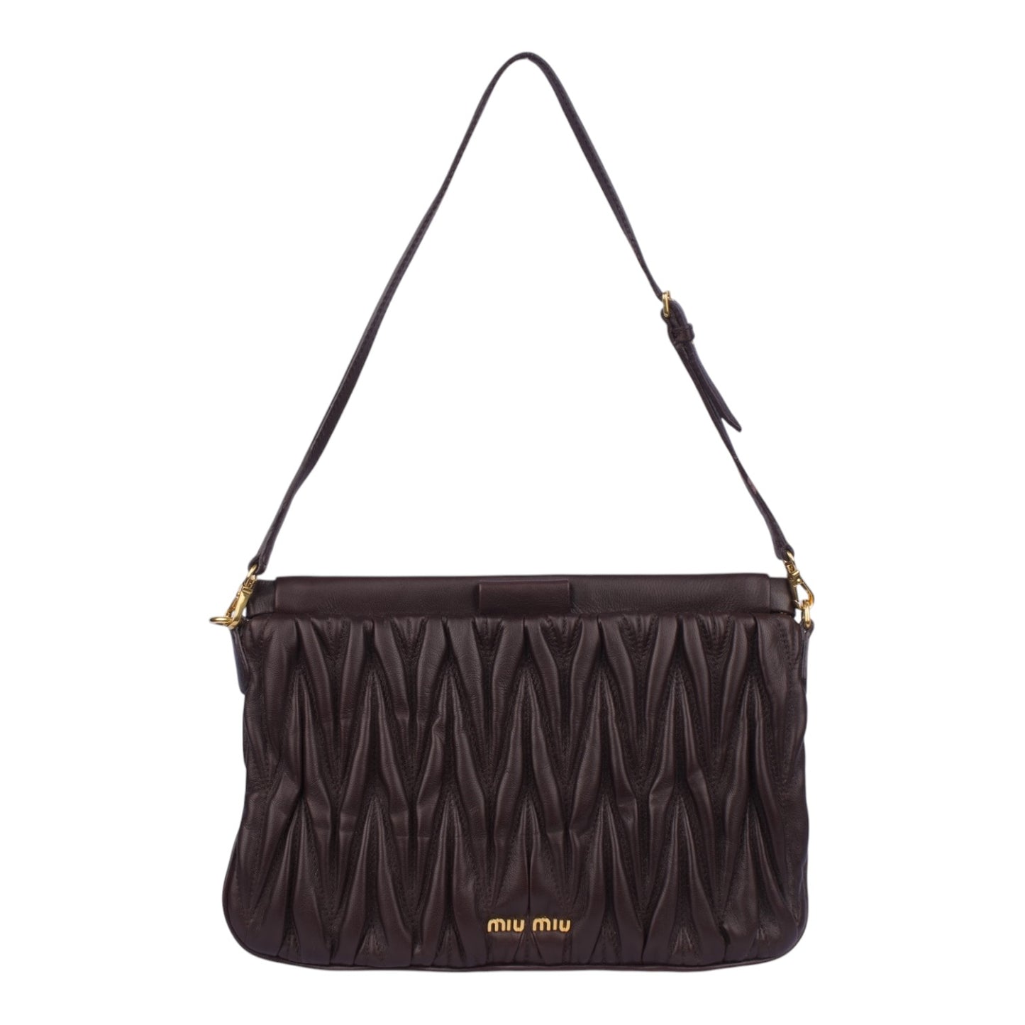 Miu Miu Quilted Leather Pochette Shoulder Bag