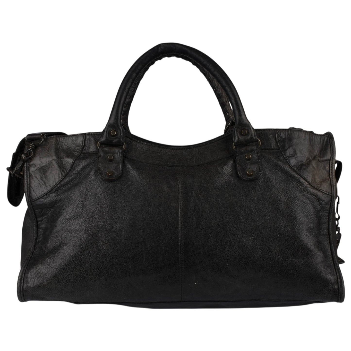 Balenciaga Black Leather City Handbag
