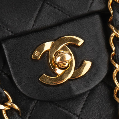 Chanel Quilted Lambskin 24K Gold Medium Double Flap Crossbody Bag