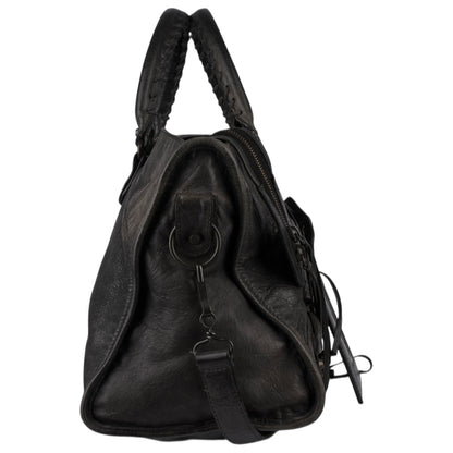 Balenciaga Black Leather City Handbag