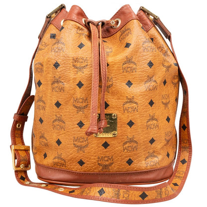 MCM Monogram Visetos Drawstring Bucket Crossbody Bag