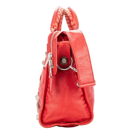 Balenciaga Red Leather The City Handbag