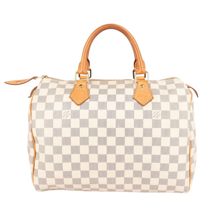 Louis Vuitton Monogram Damier Azur Speedy 30 Handbag