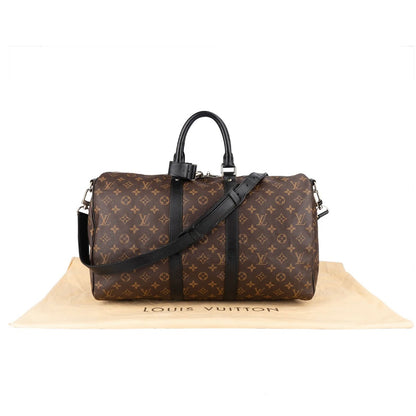 Louis Vuitton Monogram Macassar Keepall 45 Shoulder Travel Bag