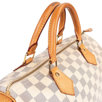 Louis Vuitton Monogram Damier Azur Speedy 30 Handbag