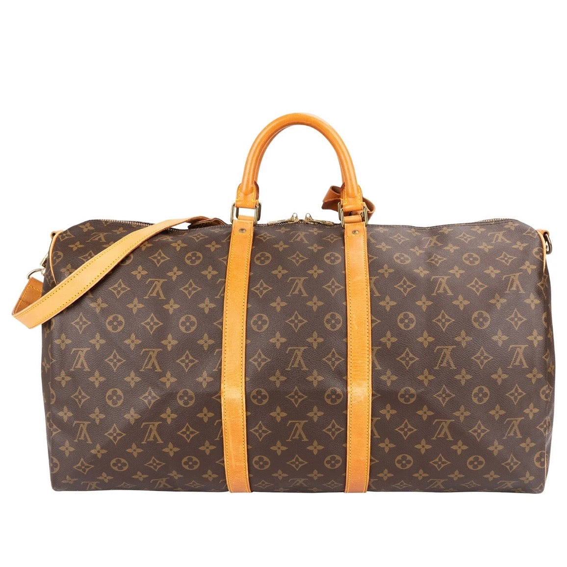Louis Vuitton Monogram Canvas Keepall 55 Shoulder Travel Bag
