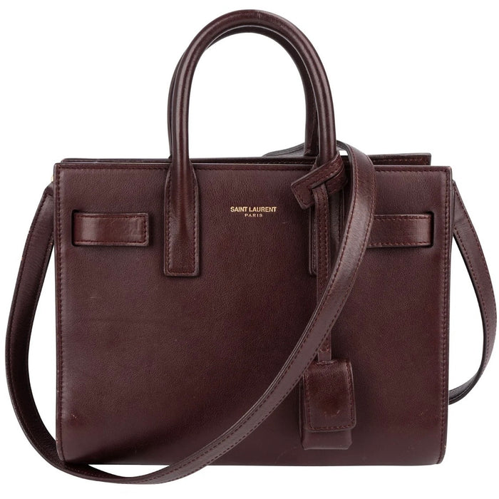 Saint Laurent Calfskin Leather Nano Sac De Jour Handbag
