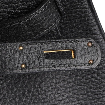 Hermès Black Leather Birkin 35 Handbag