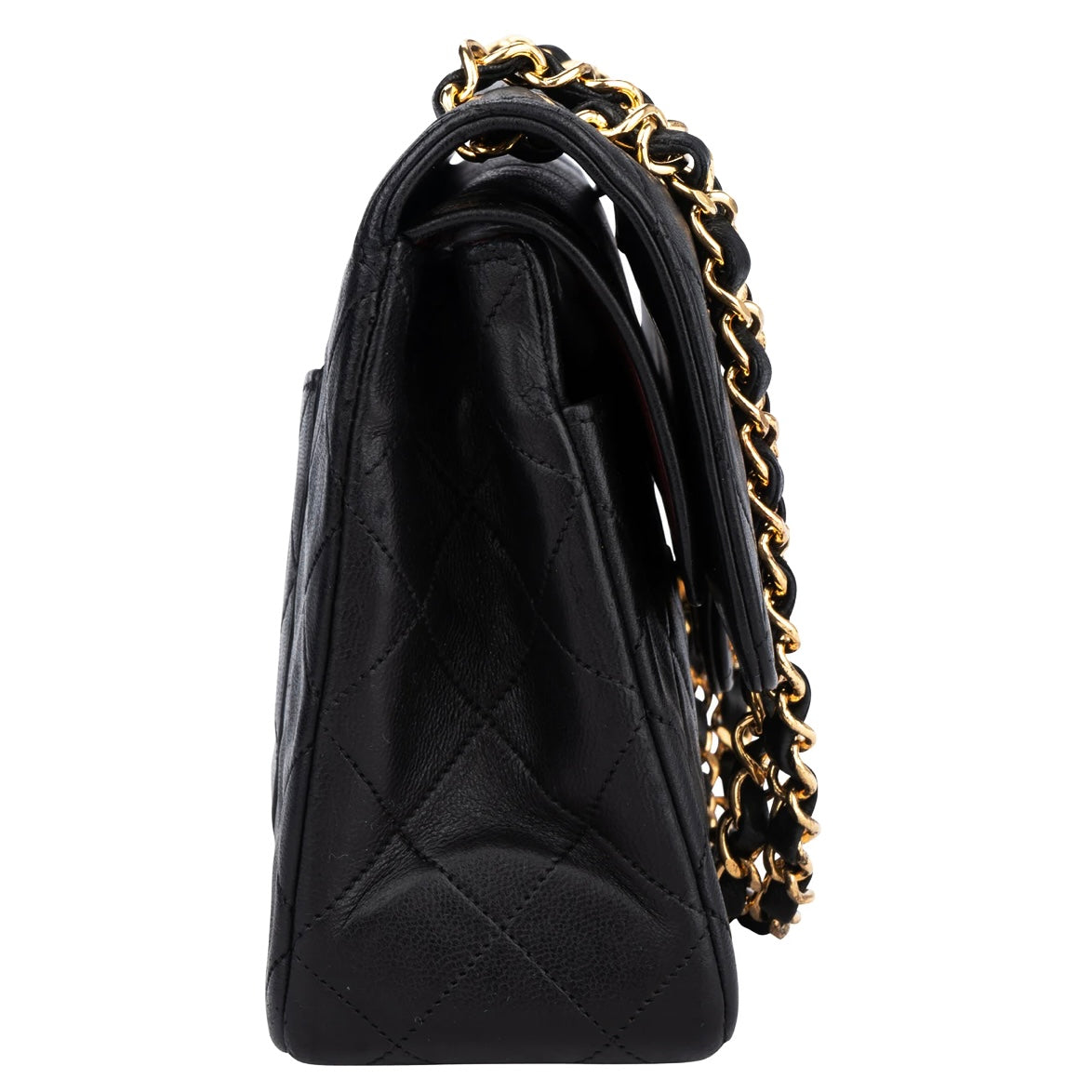 Chanel Quilted Lambskin 24K Gold Medium Double Flap Crossbody Bag