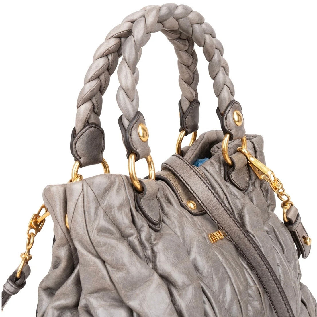 Miu Miu Quilted Leather City Handbag