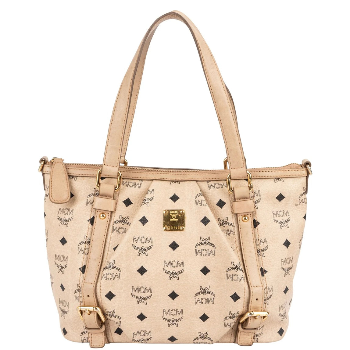 MCM Monogram Visetos Satchel Handbag
