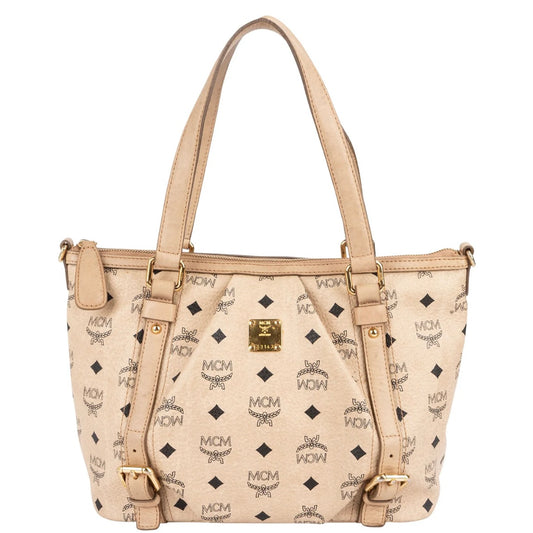 MCM Monogram Visetos Satchel Handbag