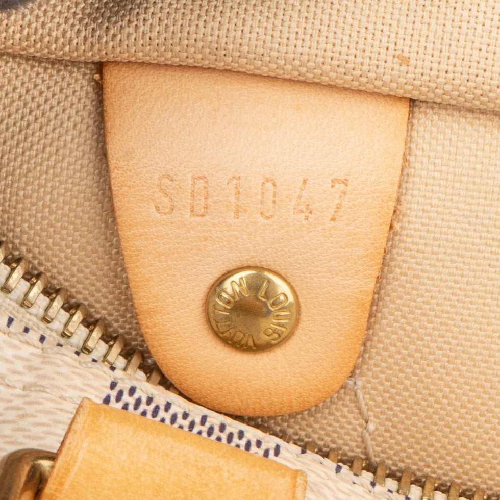Louis Vuitton Damier Azur Monogram Speedy 25 Handbag