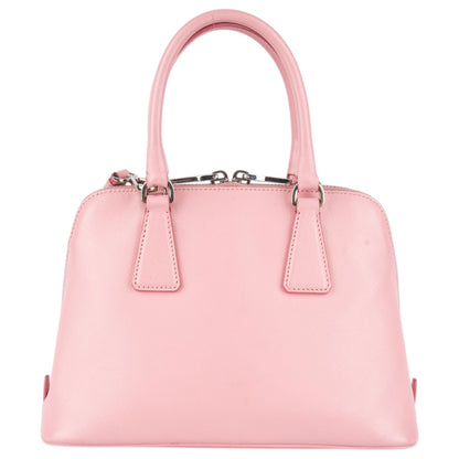 Prada Pink Saffiano Leather Small Galleria Handbag