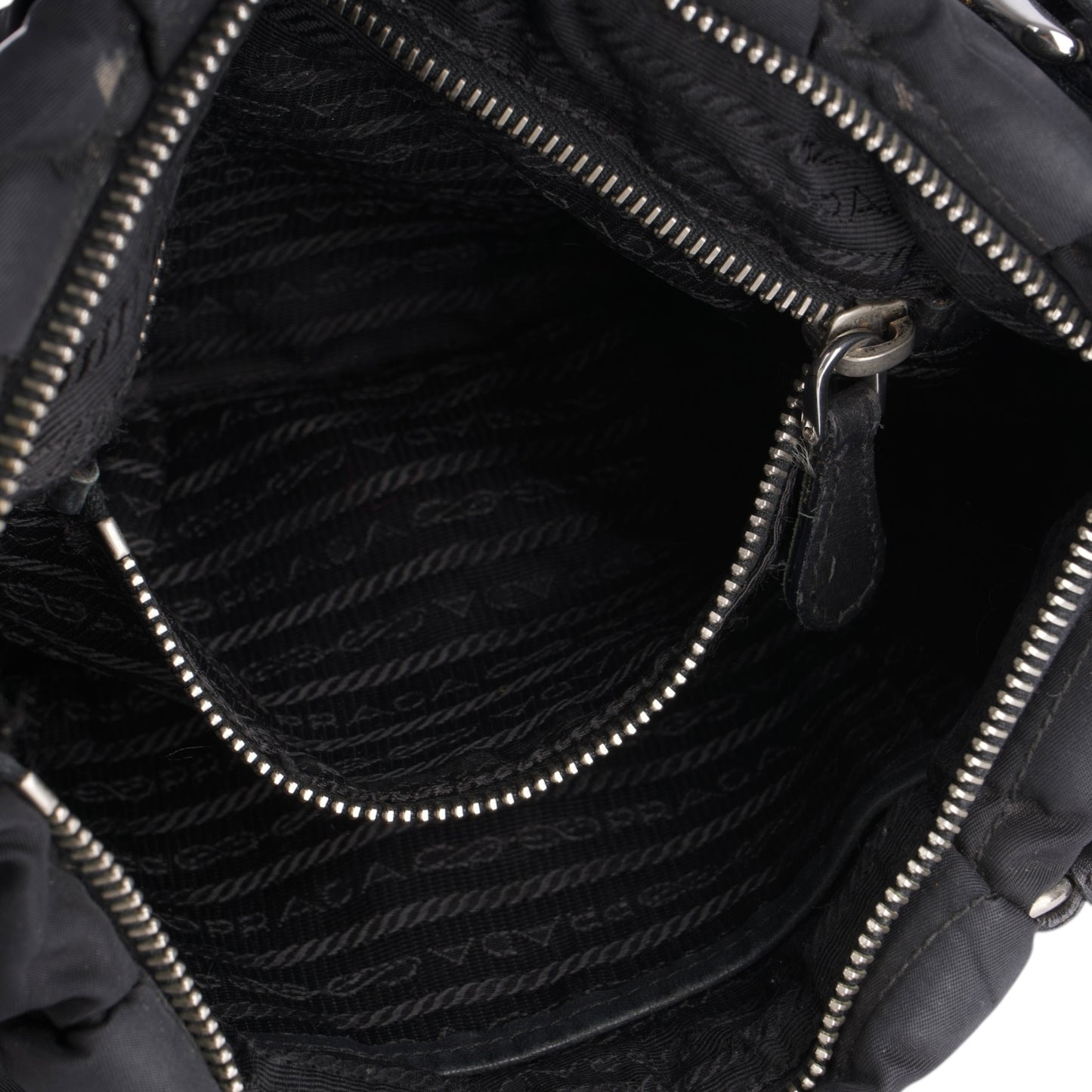 Prada Black Nylon Puffer Shoulder Bag