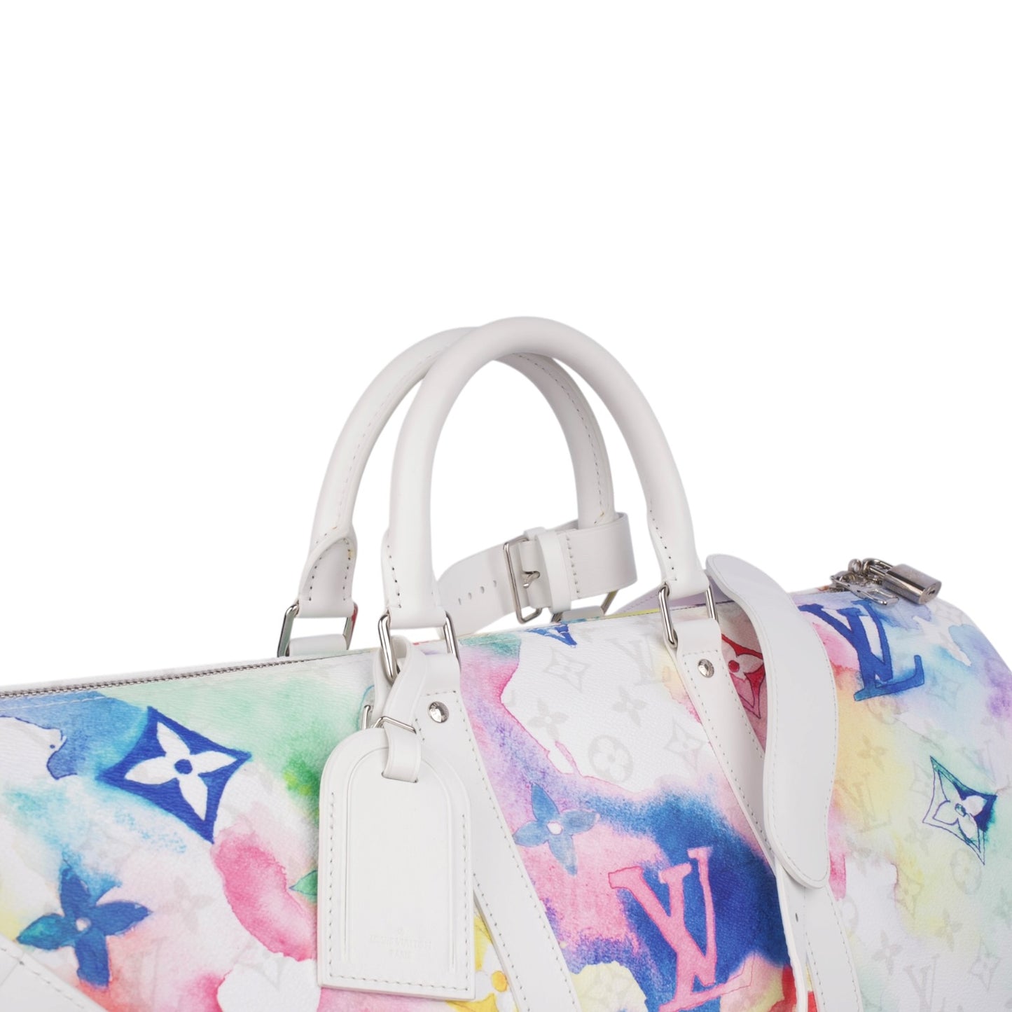 Louis Vuitton Canvas Monogram Limited Watercolor Keepall 50 Bandouliere