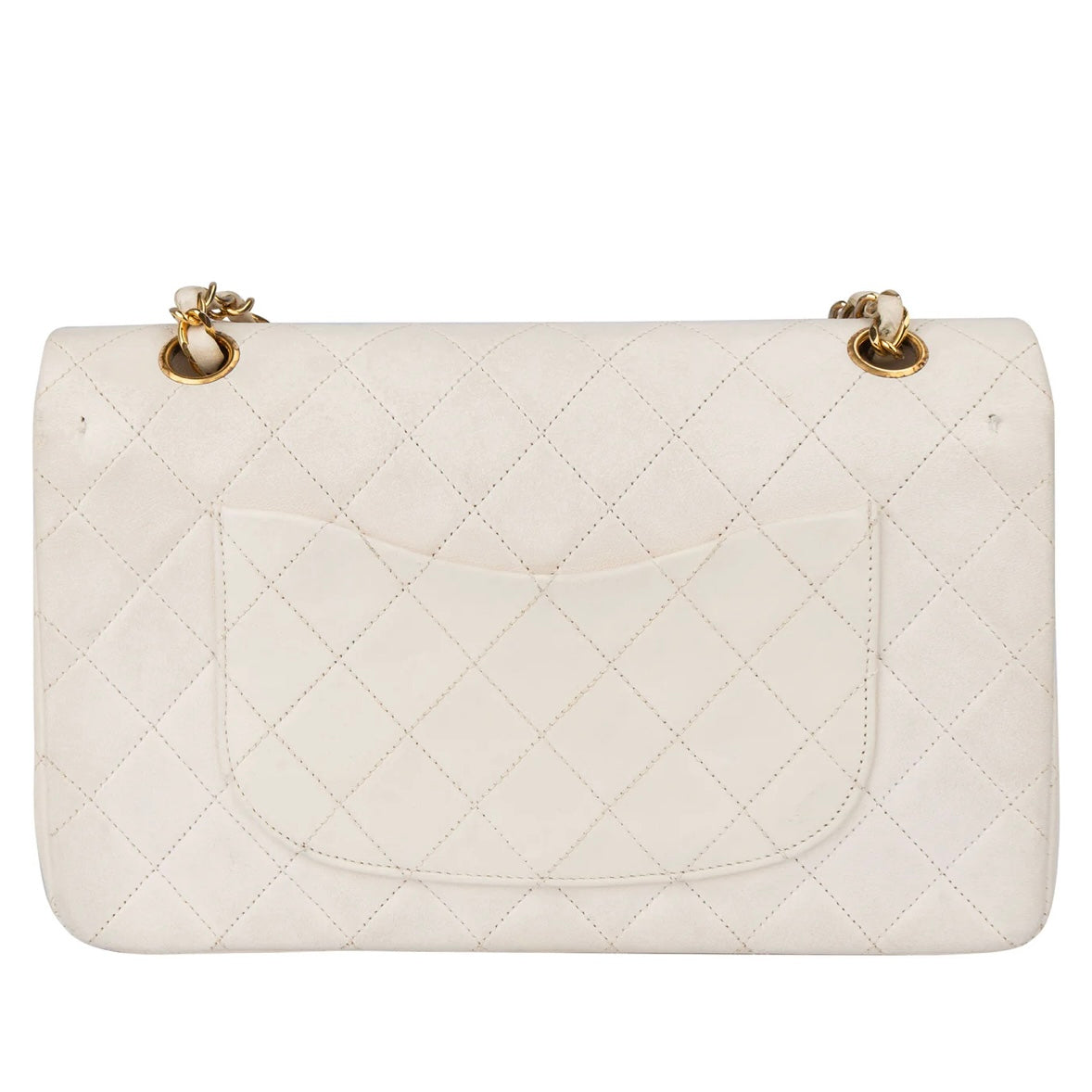 Chanel Quilted Lambskin 24K Gold Medium Double Flap Crossbody Bag