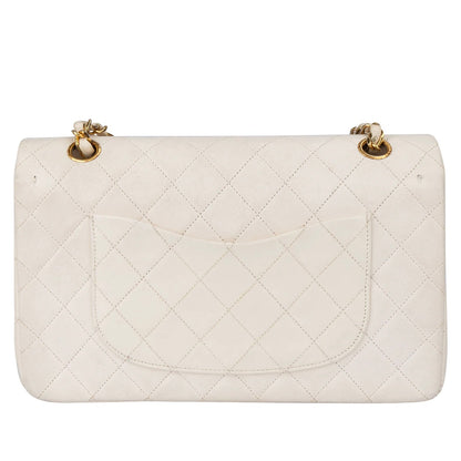 Chanel Quilted Lambskin 24K Gold Medium Double Flap Crossbody Bag