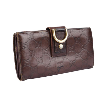 Gucci Engraved GG Logo Long Wallet