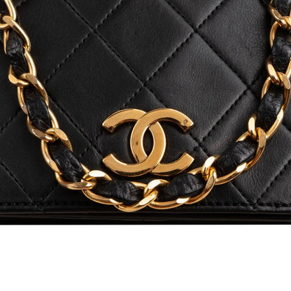 Chanel Quilted Lambskin 24K Gold Single Flap Shoulder Bag
