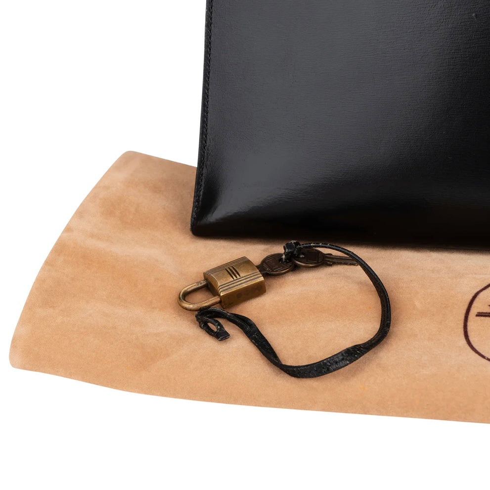 Hermès Noir Boxcalf Kelly 32 Handbag