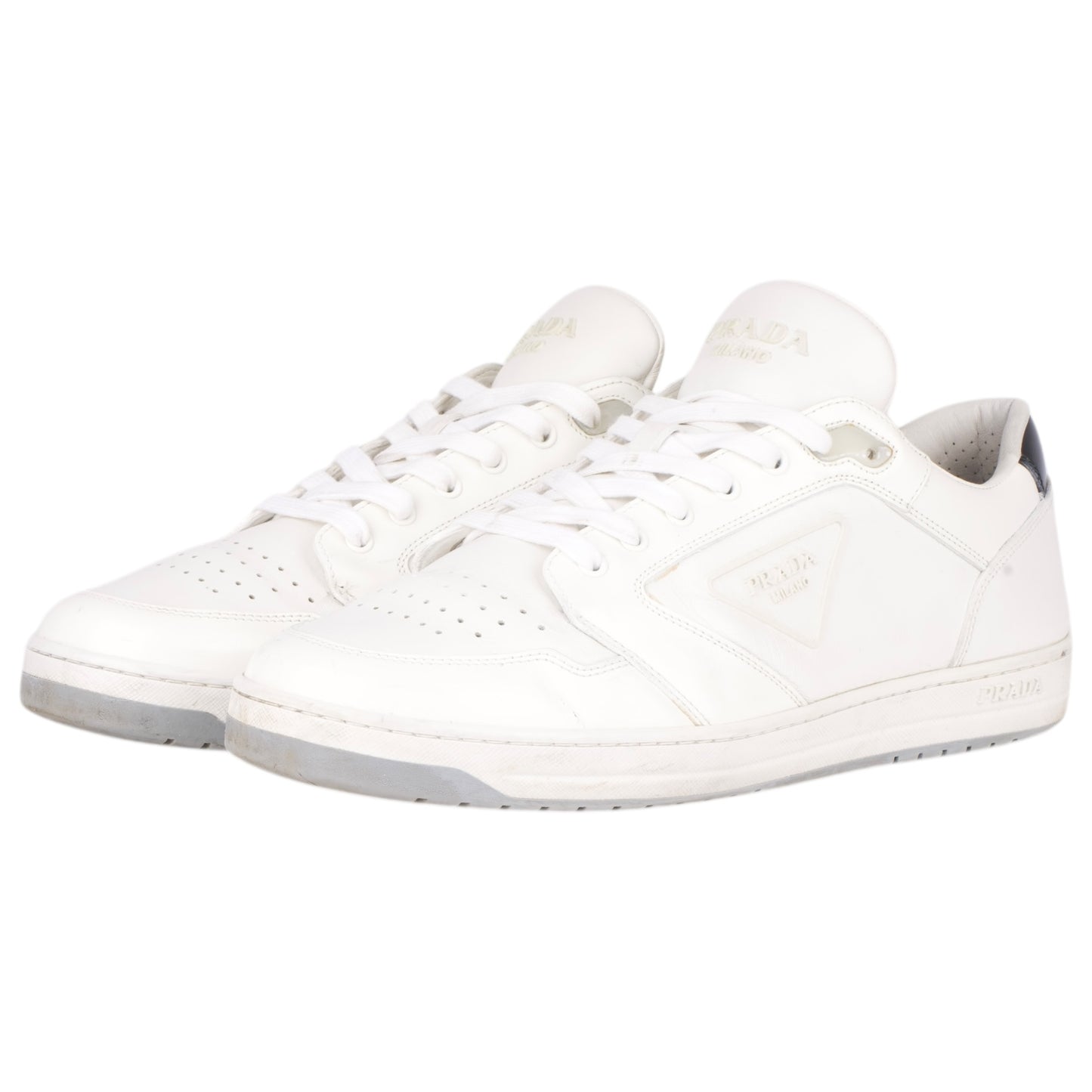 Prada White Downtown Leather Sneaker