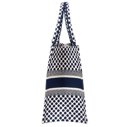 Christian Dior Dots Monogram Cotton Medium Tote Bag