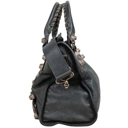 Balenciaga Dark Grey Arena Leather Classic City Handbag