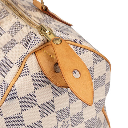 Louis Vuitton Damier Azur Monogram Speedy 25 Handbag