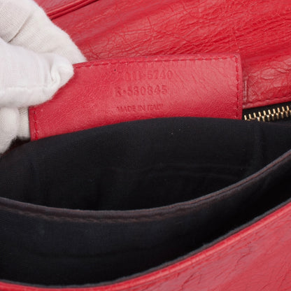 Balenciaga Red Leather Clutch